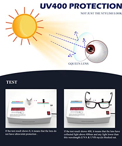 Gqueen FBAGQ12C-04 Fake Clear Glasses Non Prescription Glasses Eyeglasses Rectangular Frame Matte Black thumb #4