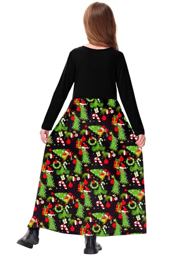 Image of Deerose Girls Maxi Dress Short Sleeve Casual Long Dresses with Pockets 5-14 Years