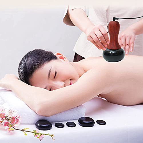 Runtodo Hot Natural Stone Electric Gua Sha Massager Body Relax Muscles Skin Lift Spa Moxibustion Dredge Device Us Plug #TOP1
