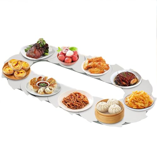 Plateau tournant alimentaire mécanique réglable, long centre de table de 2m pour les grands plats