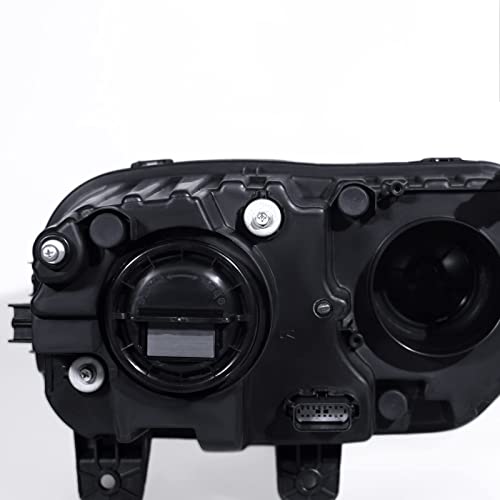 Fione - For Dodge Challenger Headlight Assembly 2015 2016 2017 2018 2019 2020 2021 Black Housing Halogen Headlamps Replaceable Left Driver Lh Side Headlights 68174065Af Ch2502267 #TOP2