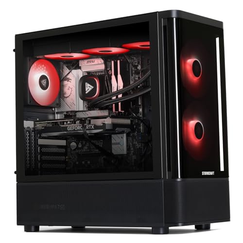 STORMCRAFT Skyhawk PRO Gaming PC - AMD Ryzen 7 7800X3D up to 5.0GHz | RTX 5070 12 GB GDDR7 | 32GB DDR5 RGB 6000MHz| 2TB NVMe Gen4 SSD | AMD B840 Motherboard | 360mm AIO | 850W Gold PSU | Win 11 Home