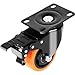VEVOR Caster Wheels, 3-Inch Swivel Plate, Set of 4, Heavy Duty 250 lbs Load Capacity Per Caster, PVC Non-Marking Wheels With Security A/B Locking for Cart Furniture Workbench