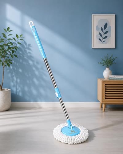 Image of 360 Degree Floor Mop Cleaner | Microfiber Mop with Stainless Steel Handle | Easy Cleaning Tool for Home & Office | Magic pocha ||