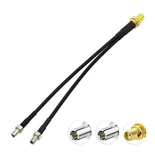Adaptador Eightwood SMA Hembra a Doble TS9 Splitter 6 pulg miniatura 1