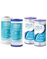 AQUA CREST Whole House Sediment and Carbon Water Filter, with FXHSC 20 Micron Sediment Filters, 10" x 4.5", Pack of 2 Each, Bundle