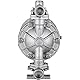 VEVOR luftbetriebene Doppelmembranpumpe, 1/2 Zoll Einlass und Auslass, Edelstahlgehäuse, 8,8 GPM und max. 120 PSI, pneumatische PTFE-Membran-Transferpumpe für Erdöl, Diesel, Öl und Flüssigkeiten