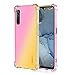 Produktbild Dedux Hülle für Oppo Find X2 Handyhülle, Verstärkung mit Vier Ecken, Transparent Farbverlauf TPU Schutzhülle Case (Rosa/Gold)