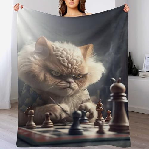 Couverture chat flannel chaude et légère contre les nuits fraîches - 2