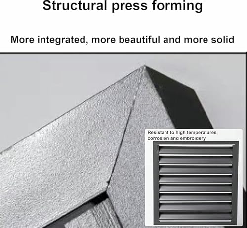 Salida de aire decorativa de aluminio para bomba de calor exterior impermeable 7