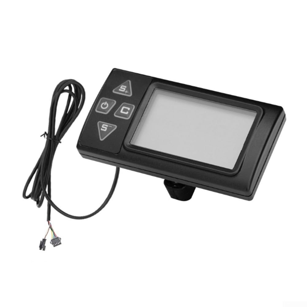 Écran LCD pour vélo électrique 24 V 36 V 48 V avec câble 5 broches et ligne lumineuse, construction ABS