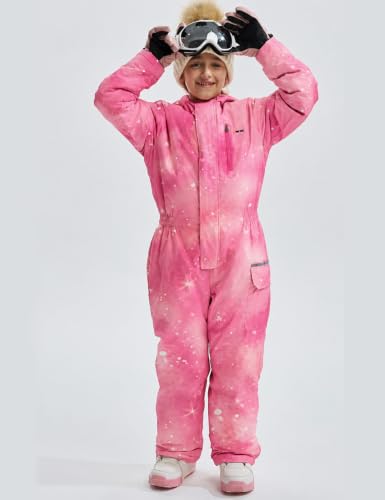 Image of GEMYSE Kids One Pieces Ski Suits Jumpsuits Boys Girls' Winter Outdoor Snowboarding Waterproof Snowsuits