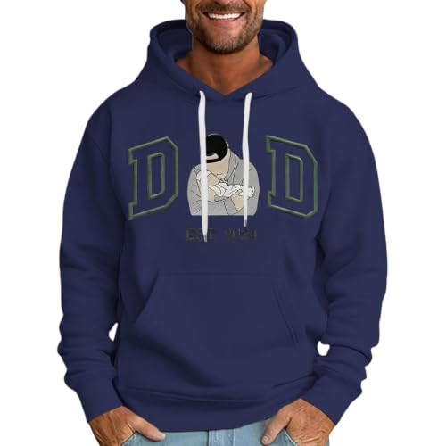 Sudadera azul marino talla XL para hombre con capucha y bolsillos