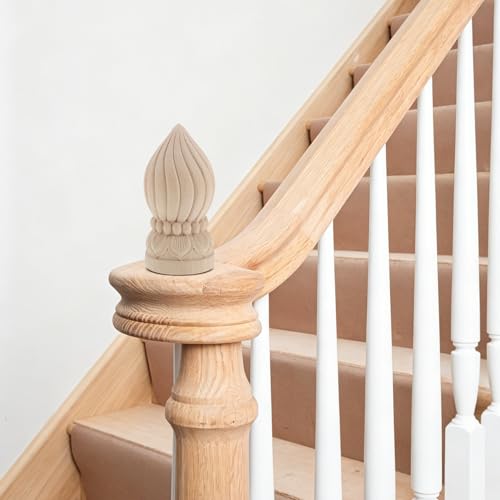 Esfera estilizada de madera para reparar pasamanos y remates rotos de hogar 5