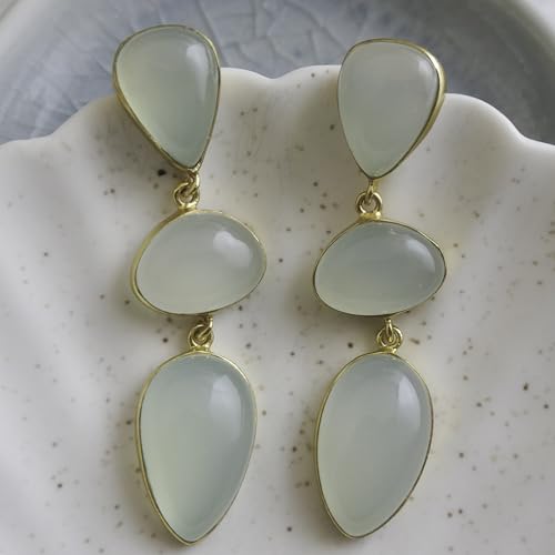 Calcédoine aqua boucles d'oreilles le cadeau d'anniversaire idéal - 6