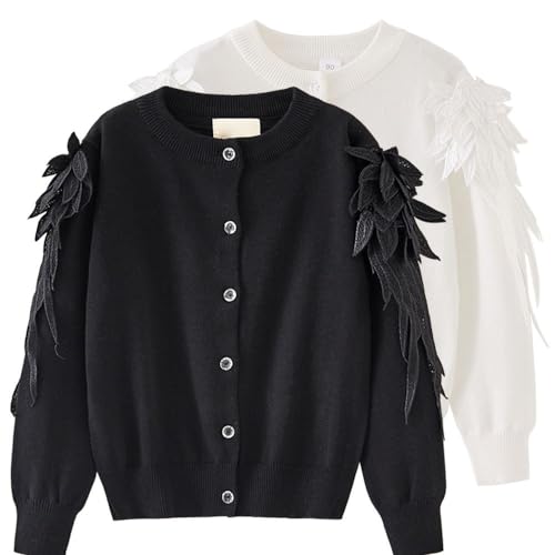 Girls Sweater Cardigan Long Sleeve Casual Kids Fall Clothes Solid Sweater Coat with Pockets4