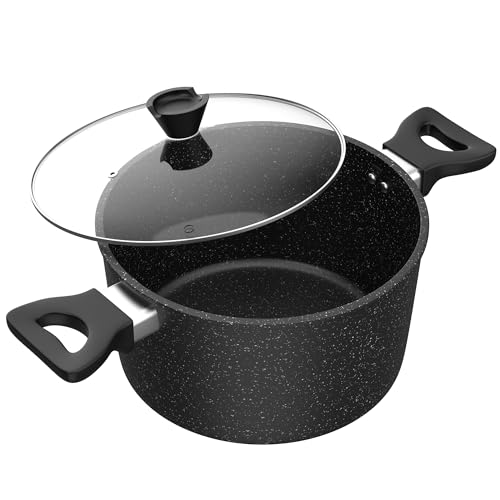 Rioware Sauce Pot & Biryani Handi with Glass Lid | 3Liters Non-Sti...