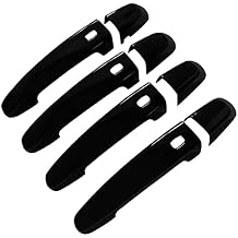 DEYTOP Door Handle Cover Compatible with Chevy Malibu & Blazer 2018-2025, Equinox & Traverse 2018-2024 Exterior Door Handle Protector Trim for Impala 2014-2020 with 4 Smart Keyhole Gloss Black