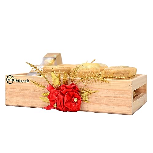 Image of NUTRI MIRACLE Corporate Edible Cups with Chocolate Dry Fruits and Nuts | Office Diwali Goodies Gift