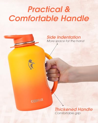 Image of Coolflask 64 oz Water Jug with Handle, Half Gallon Insulated Water Bottle