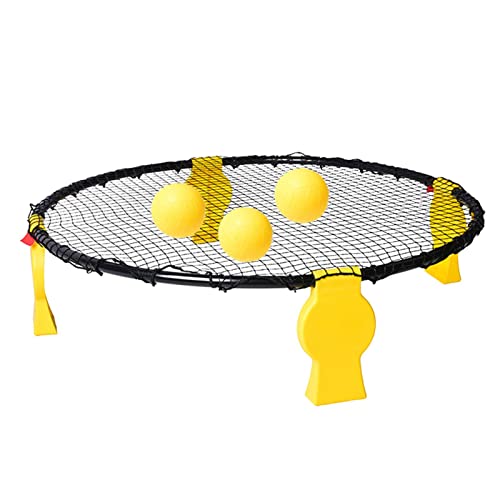 ruist-eu Sports de Plein air Ballon à Crampons de Plage, Volleyball de Plage en PVC, Ensemble de Jeu de Volleyball de Plage, Costume de Volleyball à Jambes Pliables Divertissement pour Les