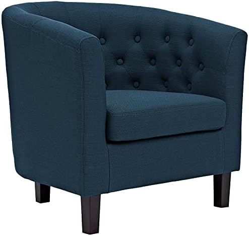 Modway Prospect Upholstered Fabric Contemporary Modern Accent Arm Chair in Azure
