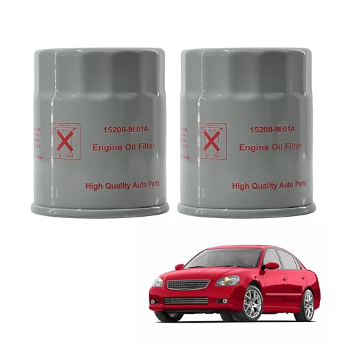 Jaxivo 15208-9E01A Engine Oil Filter for Nissan 98-06 Altima 00-06 Sentra 96-12 Pathfinder 98-19 Frontier 12-21 NV1500 NV2500 for Infiniti 96-01 I30 02-04 I35 97-02 QX4 14-24 QX80 1520831U0B 2PCS