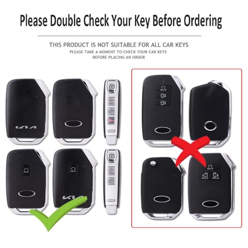 Image of JVCV Soft TPU Transparent Cover Compatible with Kia Seltos 2023 Facelift HTX Carens X Line Sonet Facelift Clavis EV 3 /4 Button Smart Key | Shockproof Case (Transparent Black)