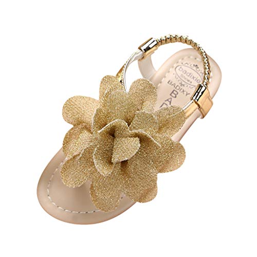 White Sandals for Girls Toddler Shoes Casual Shoes Flower Girls Kids Baby Shoes Solid Sandals Princess Baby Shoes (Yellow, 8 Toddler)