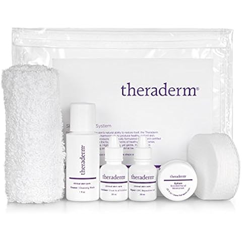Theraderm Skin Renewal Travel System with Peptide Hydrator - TSA approved - 2- week supply Cover