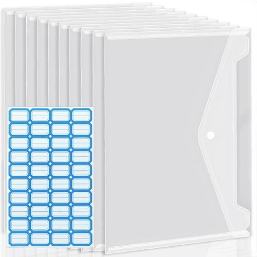 Amazon | POPSFL A5 クリアファイル ボタン式 10枚 クリア 伝票