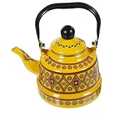 Photo Gallery ipetboom bollitore smaltato vintage per gas e induzione resistente al calore design elegante giallo e tisane versamento facile e decorazione unica Photo Gallery ipetboom bollitore smaltato vintage per gas e induzione resistente al calore design elegante giallo e tisane versamento facile e decorazione unica