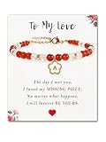 SENLLY Pulsera Personalizada con Inicial, Regalo Simbólico para Mujer de Piedra Natural & Colgante de Letra Floral A-Z a elegir, ajustable para novia