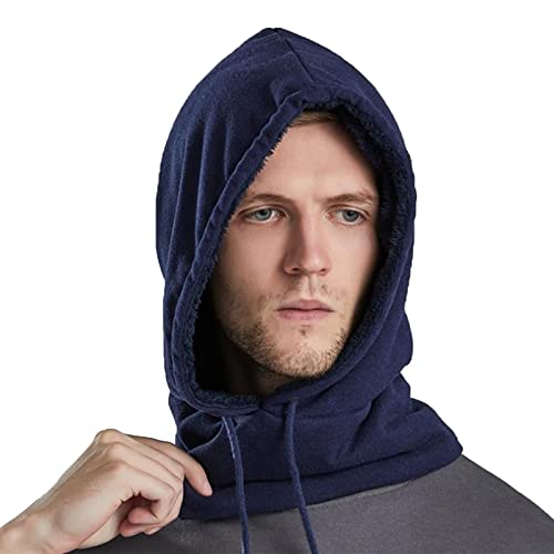 JUNNASALIKER Bavaglino termico multifunzionale per il viso, passamontagna passamontagna scaldacollo a prova di freddo per primavera autunno inverno uso quotidiano, blu navy, S/L