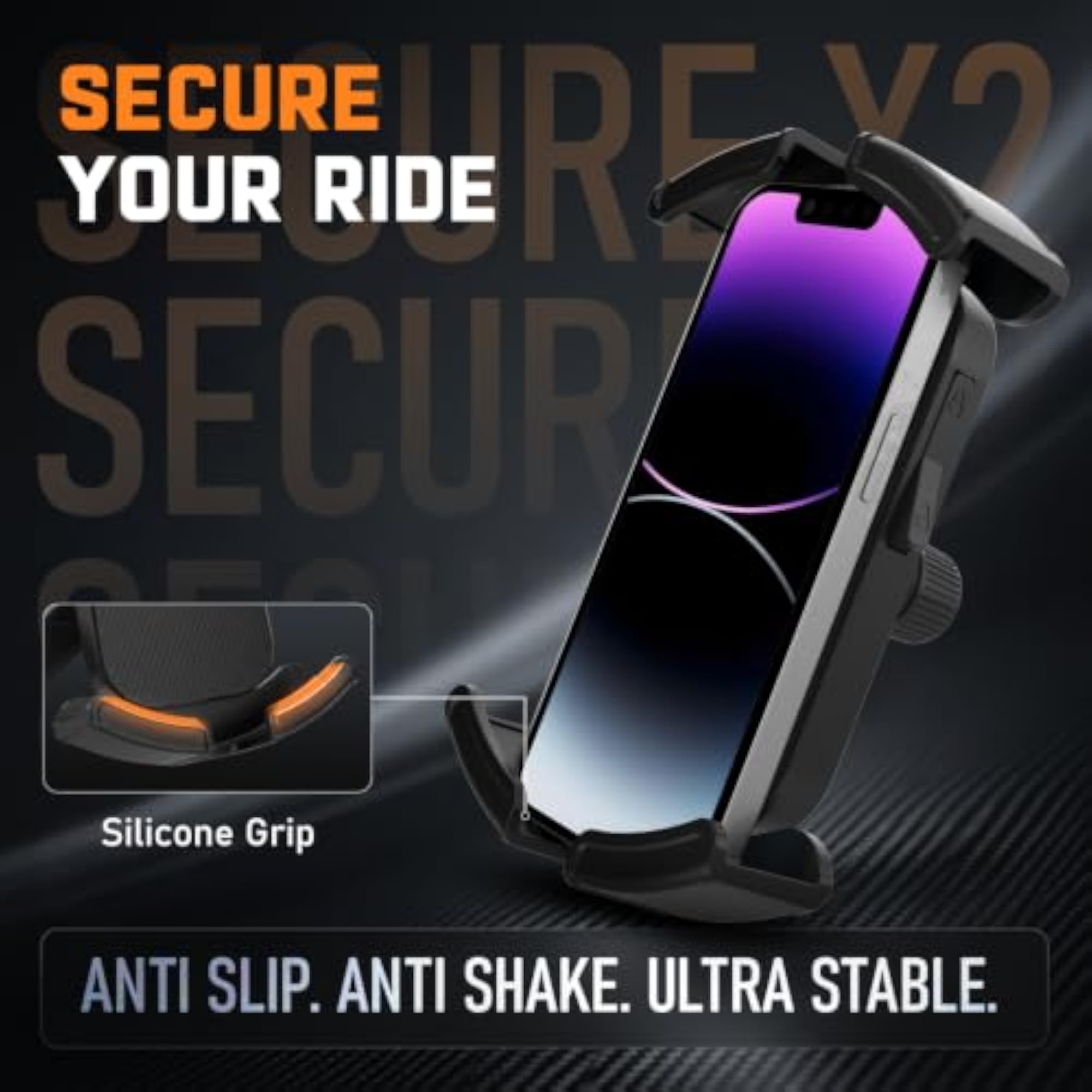iGrip Secure X2 Bike Phone Holder for Bikes & Scooters