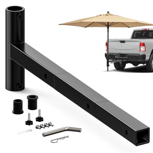 Heavy-Duty Hitch Mount Umbrella Holder – Adjustable Length