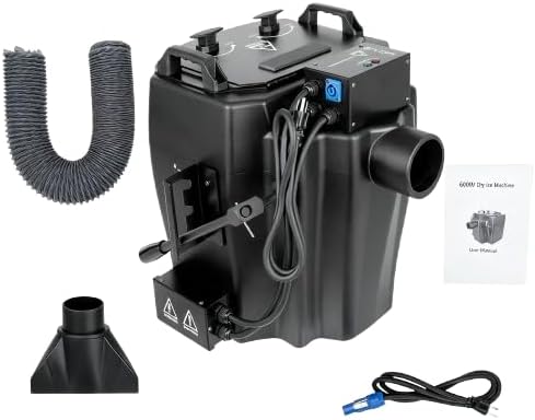6000W Dry Ice Fog Machine, Low Lying Jumbo Smoke Machine,Low Fog Machine with Tube Nozzle for Weddings, Parties, Stage Performances, Halloween, Christmas