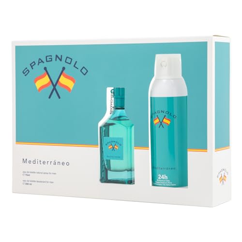 SPAGNOLO - Mediterráneo Colonia 75ml + Deo 200ml, Estuche de...