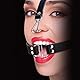 Mundhaken Nasenhaken Kopf Geschirr Mundspreizer Metall Knebel Mund Extrem,SM Mouth Gag für Mundknebel, Bondage Fetisch Einstellbar Leder Knebel Erotik Sexspielzeug für Paare