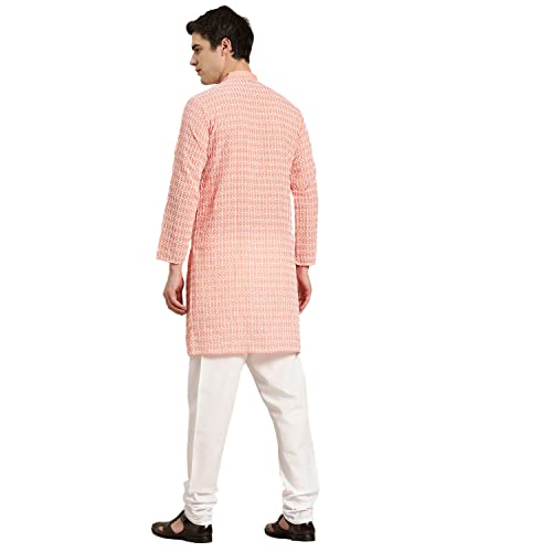 Image of SOJANYA (Since 1958 Men's Cotton Floral Regular Kurta Pyjama Set