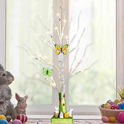 Vanthylit Easter Tree With Timer Battery Operated, Light Up Indoor Spring Decorations, Centerpiece Table Decorations For Home Décor, White Easter Tree Gifts For Kids (2Ft, Warm White) #TOP4