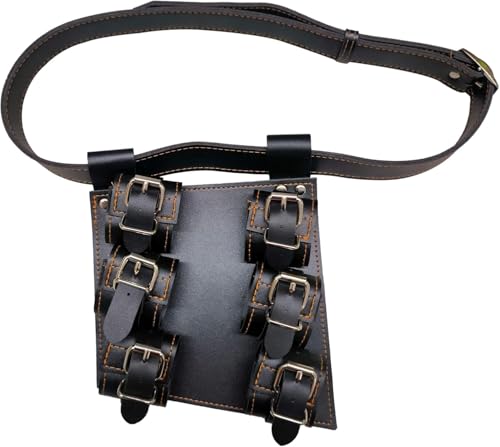 LEONARK Portaespadas de Cuero PU con Cinturón Ajustable – Funda Medieval para Armas (Espadas Largas, Katana, Cosplay Hema) (Style 3)'