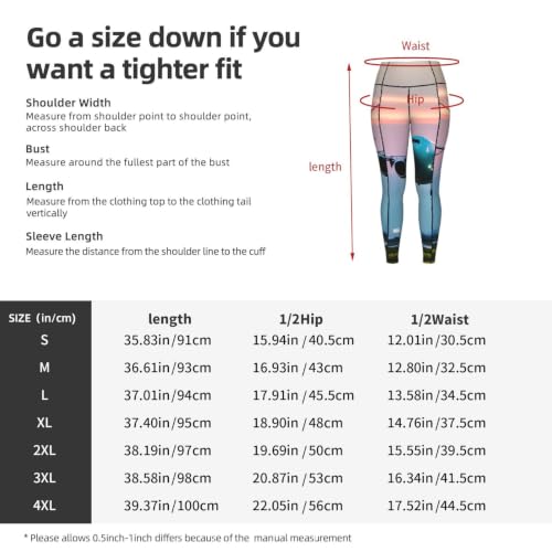 Pantalones de yoga para mujer holgados y transpirables con diseño de atardecer 4