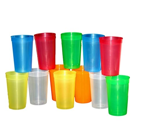 Vasos de vidrio translúcido multicolor 20 oz