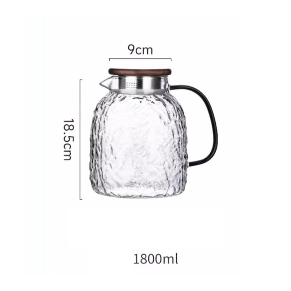 Czajniczek Czajnik ze szkła żaroodpornego o pojemności 1800 ml, czajnik do użytku domowego o dużej pojemności