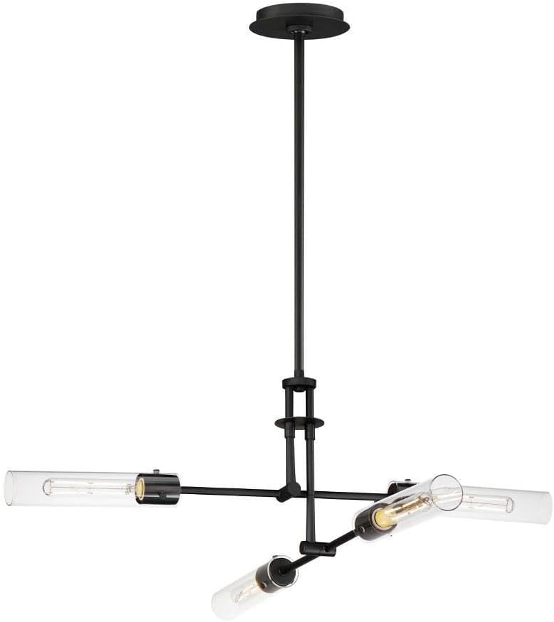 Maxim Equilibrium - 24W 4 LED Pendant-15.75 Inches Tall and 36 Inches Wide-Black Finish
