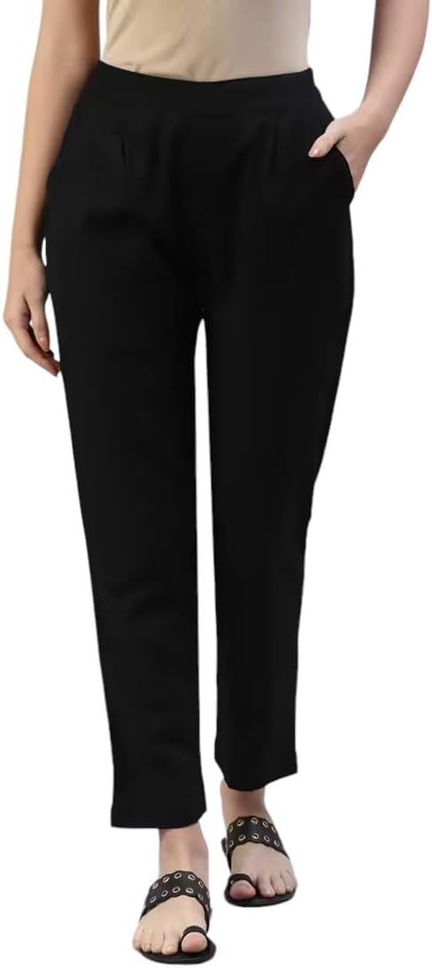 KASHISHIYA Straight Fit Cotton Trouser Pants for Womens & Girls