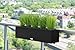 Veradek Block Series Railing Planter - Rectangular Flower Box for Outdoor Balcony/Fence | Durable All-Weather Use with Adjustable Brackets | Modern Décor for Flowers, Succulents, Hanging Plants