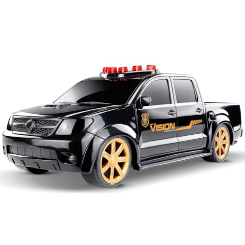 Kit 2 Carrinhos de Polícia Caminhonete S10 PM e Federal Roma