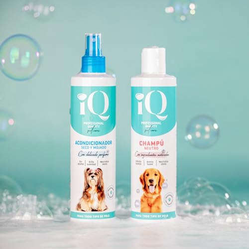 iQ Pet Care - iQ Nass & Trockene Conditioner für Haustiere - Hundespülung - Glanz, Weichheit und Pflege ohne Reizung - Spray - 300 ml